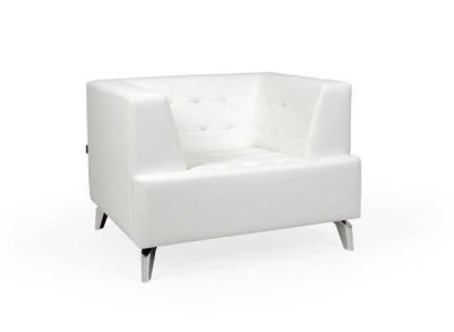 White Armchair TV Chair Lounge Single Seater Living Room Club Relax Chair
